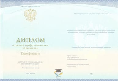 Диплом Колледжа управления и экономики СпецБланк 2014-2020 годов